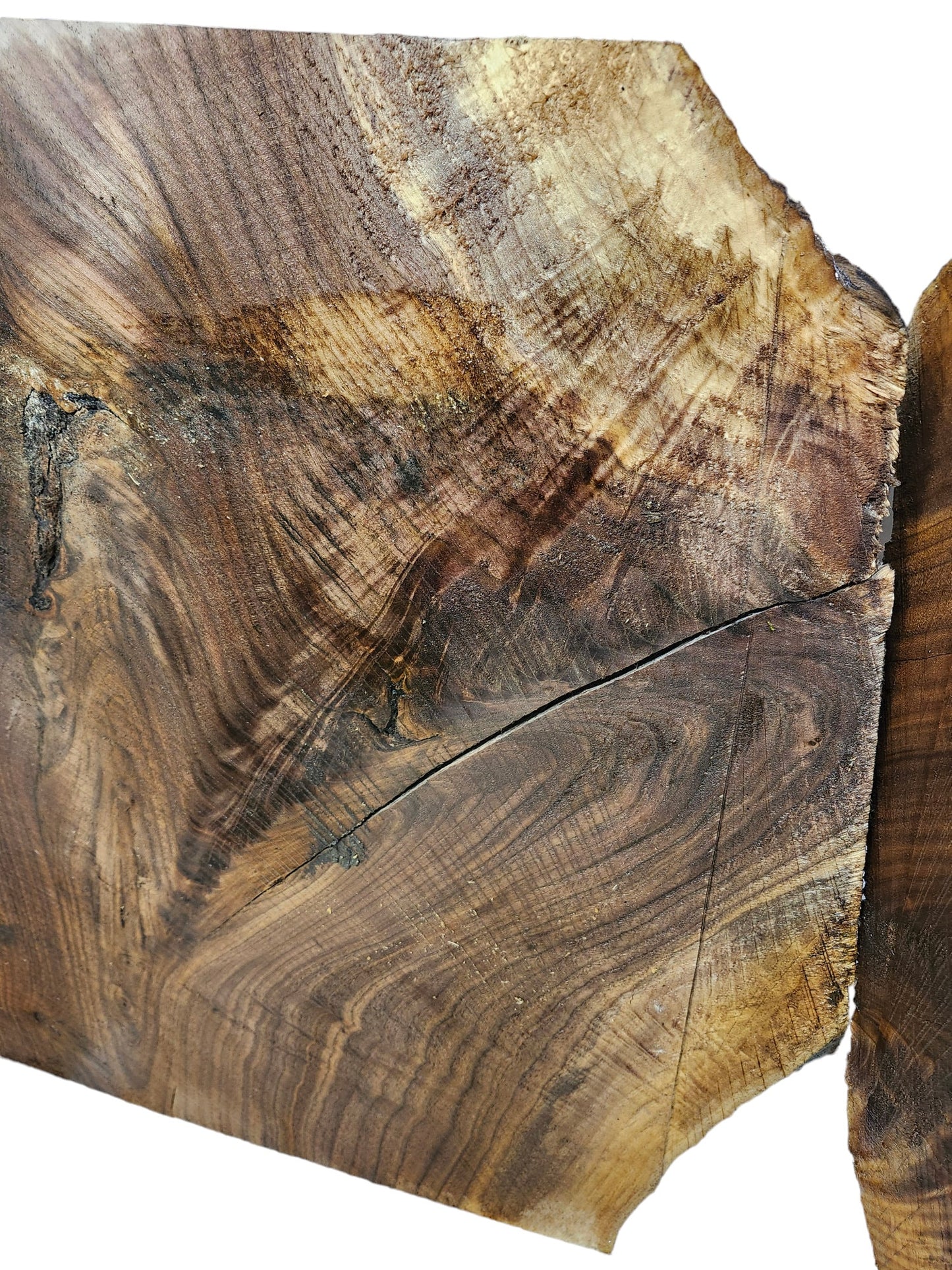 Black Walnut Crotch Figure Live Edge Slabs **2 PACK**Rustic**FREE SHIPPING**