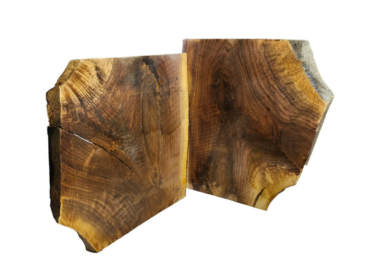 Black Walnut Crotch Figure Live Edge Slabs **2 PACK**Rustic**FREE SHIPPING**