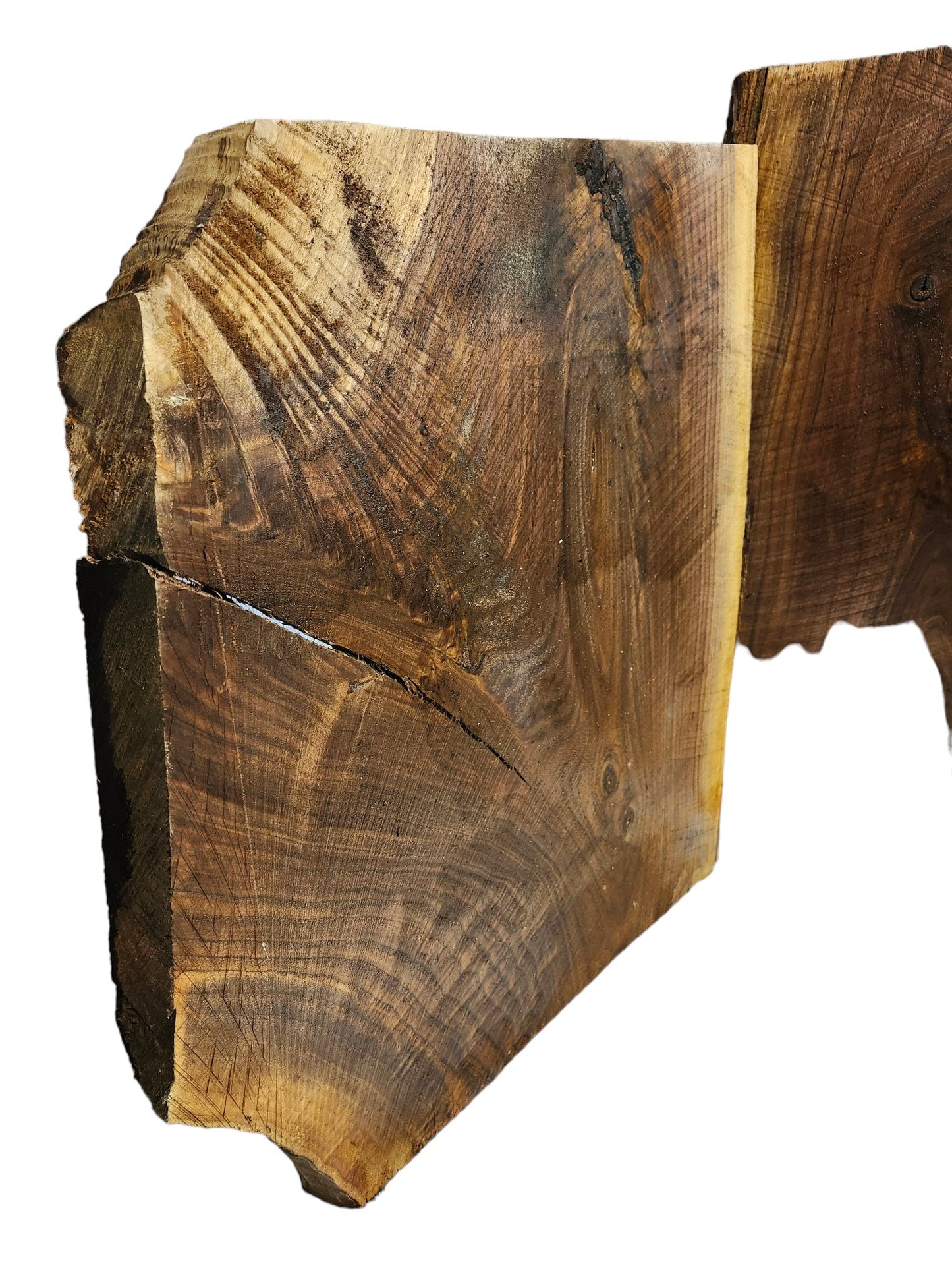 Black Walnut Crotch Figure Live Edge Slabs **2 PACK**Rustic**FREE SHIPPING**