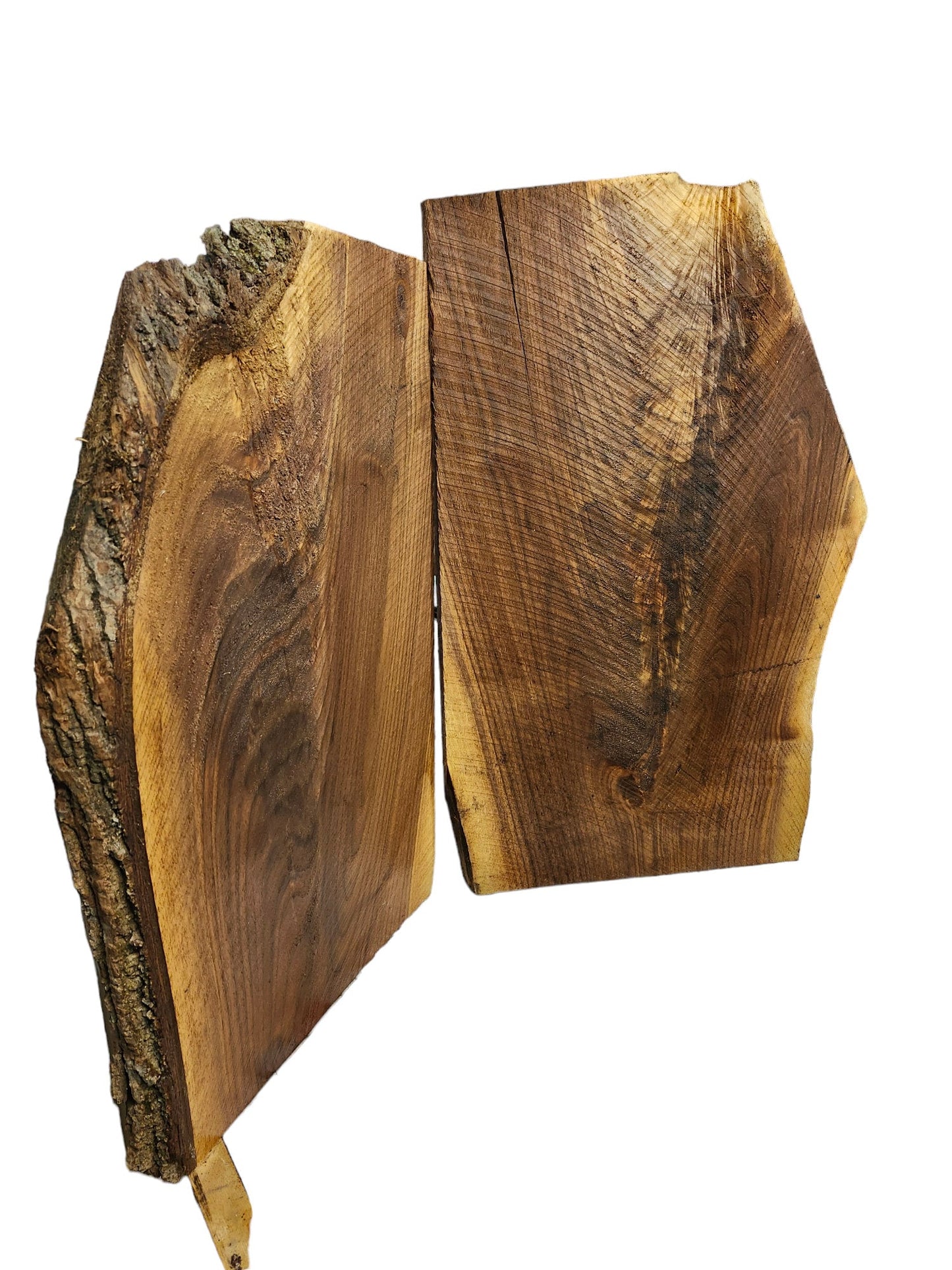 Black Walnut Figured Live Edge Slabs **2 PACK**Rustic**FREE SHIPPING**