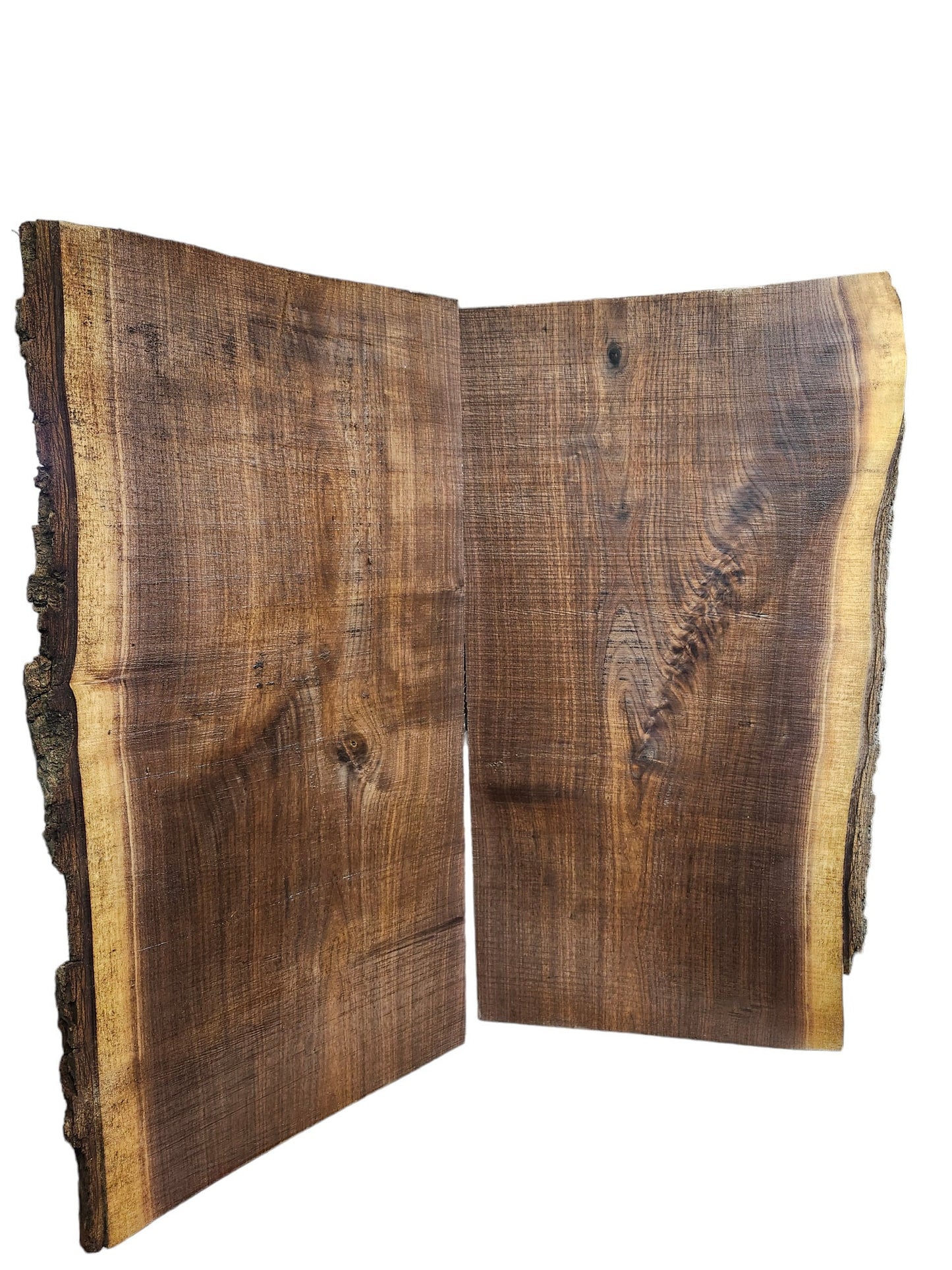 Bookmatched Black Walnut Live Edge On One Side Slabs **2 PACK FREE SHIPPING**