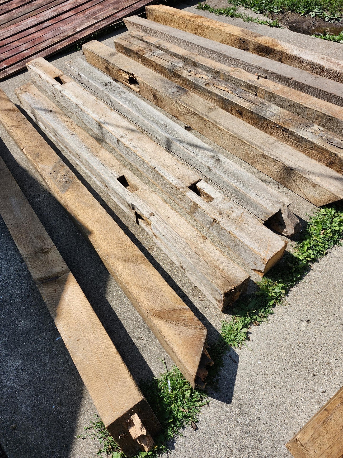 Reclaimed Barnwood Beams and Mantels 6x6 and 8x8