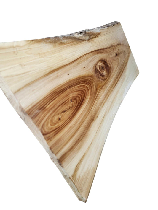 2ft Ash Live Edge Slab Wood - Pre-surfaced - Live Edge On One Side or Two Sides