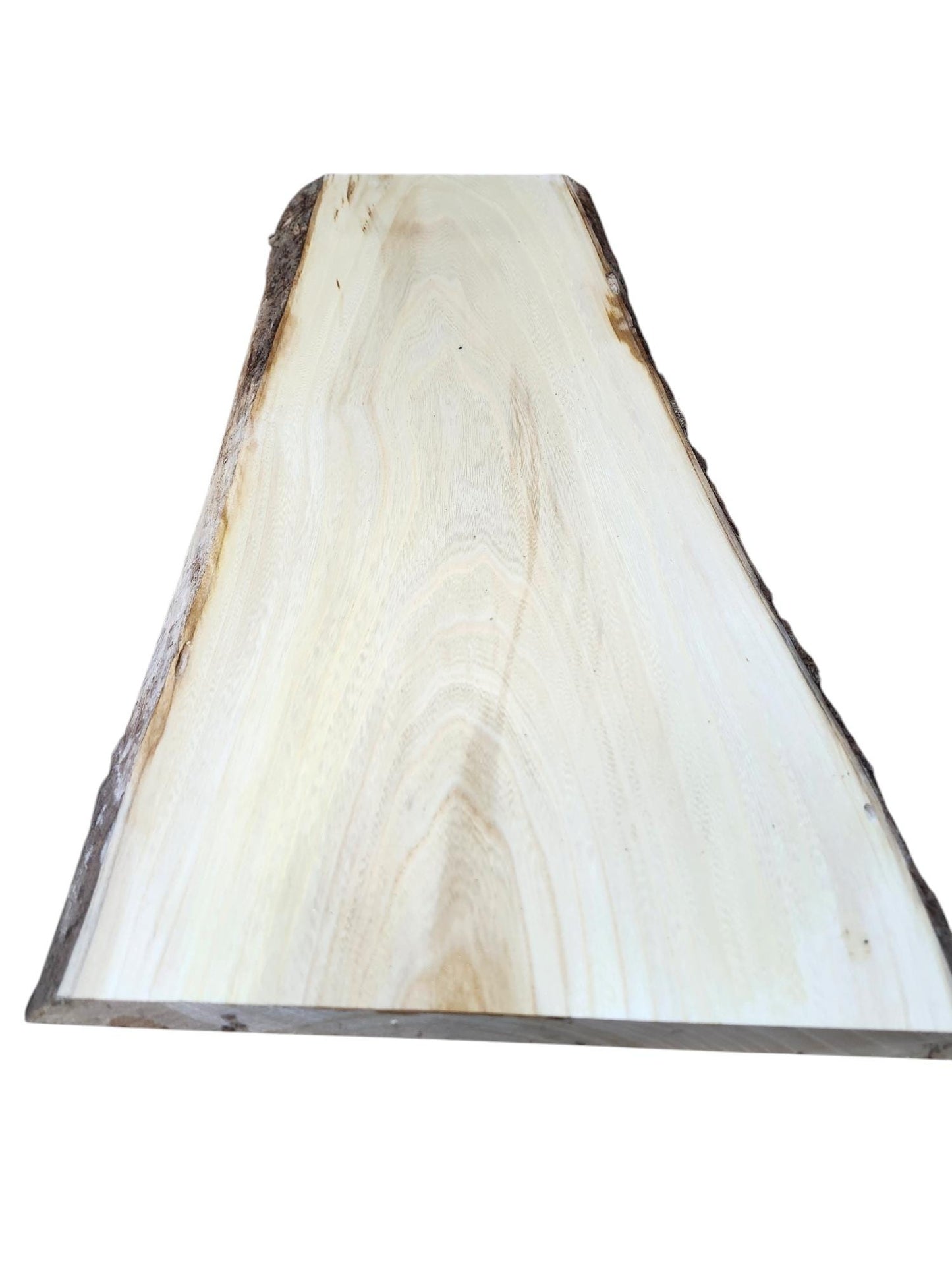 2ft Ash Live Edge Slab Wood - Pre-surfaced - Live Edge On One Side or Two Sides