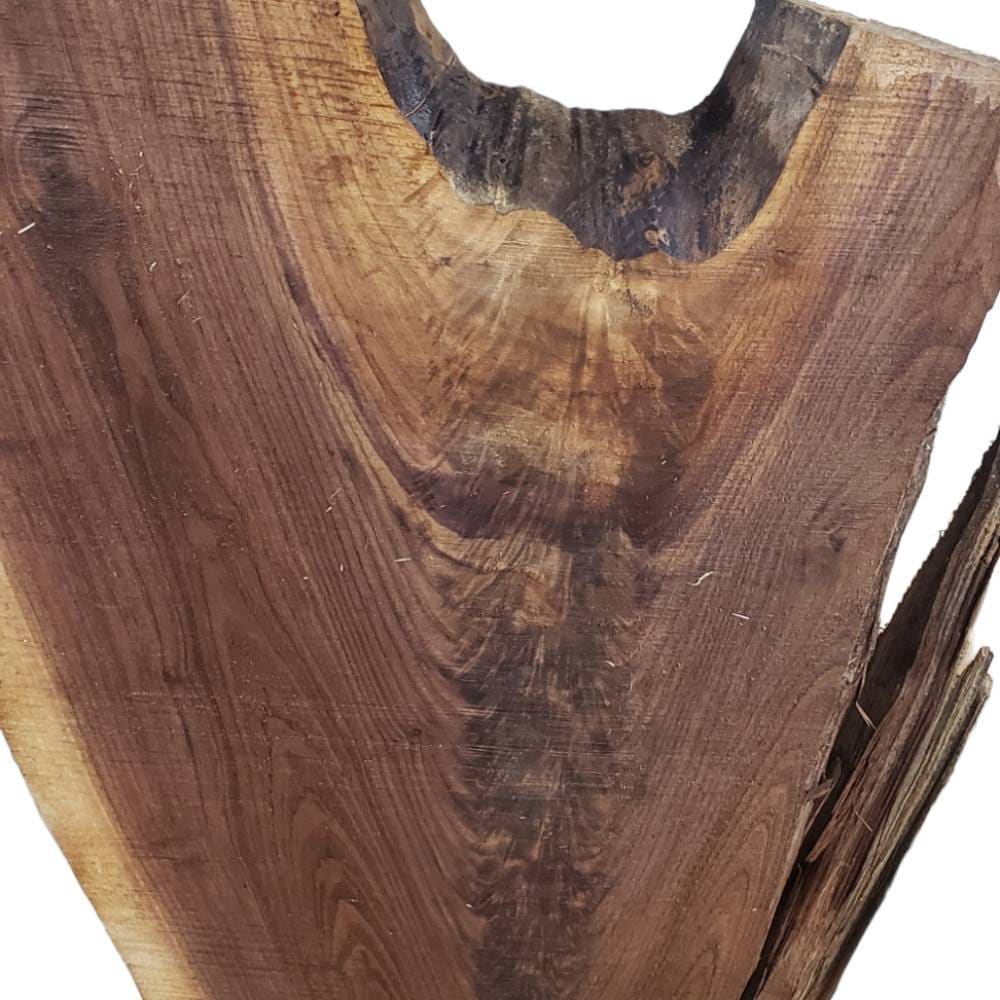 Walnut Live Edge Crotch Figure Slab (#2)