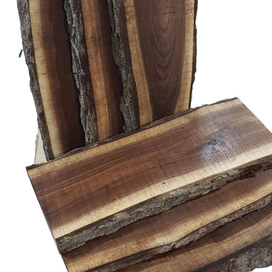 2ft Black Walnut Live Edge Slabs 1 1/4" to 1 1/2" Thick