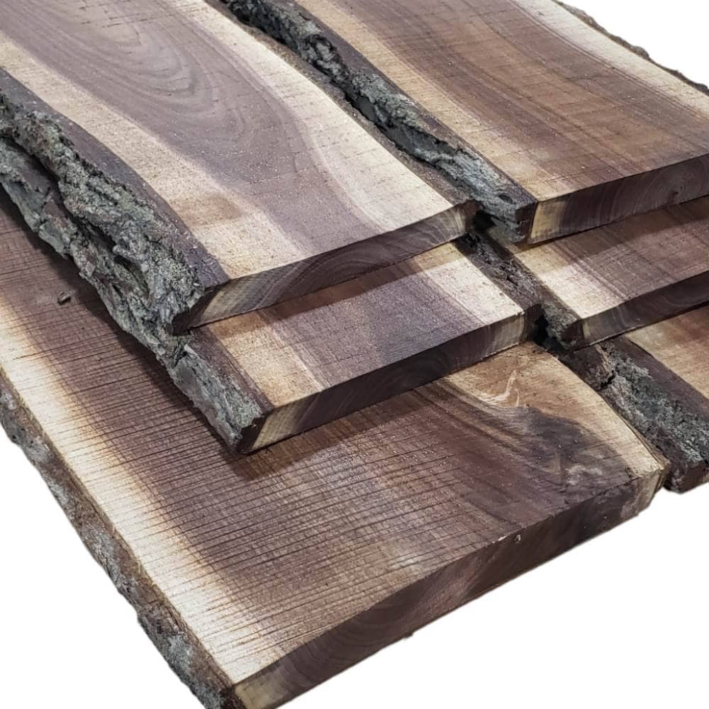 2ft Black Walnut Live Edge Slabs 1 1/4" to 1 1/2" Thick